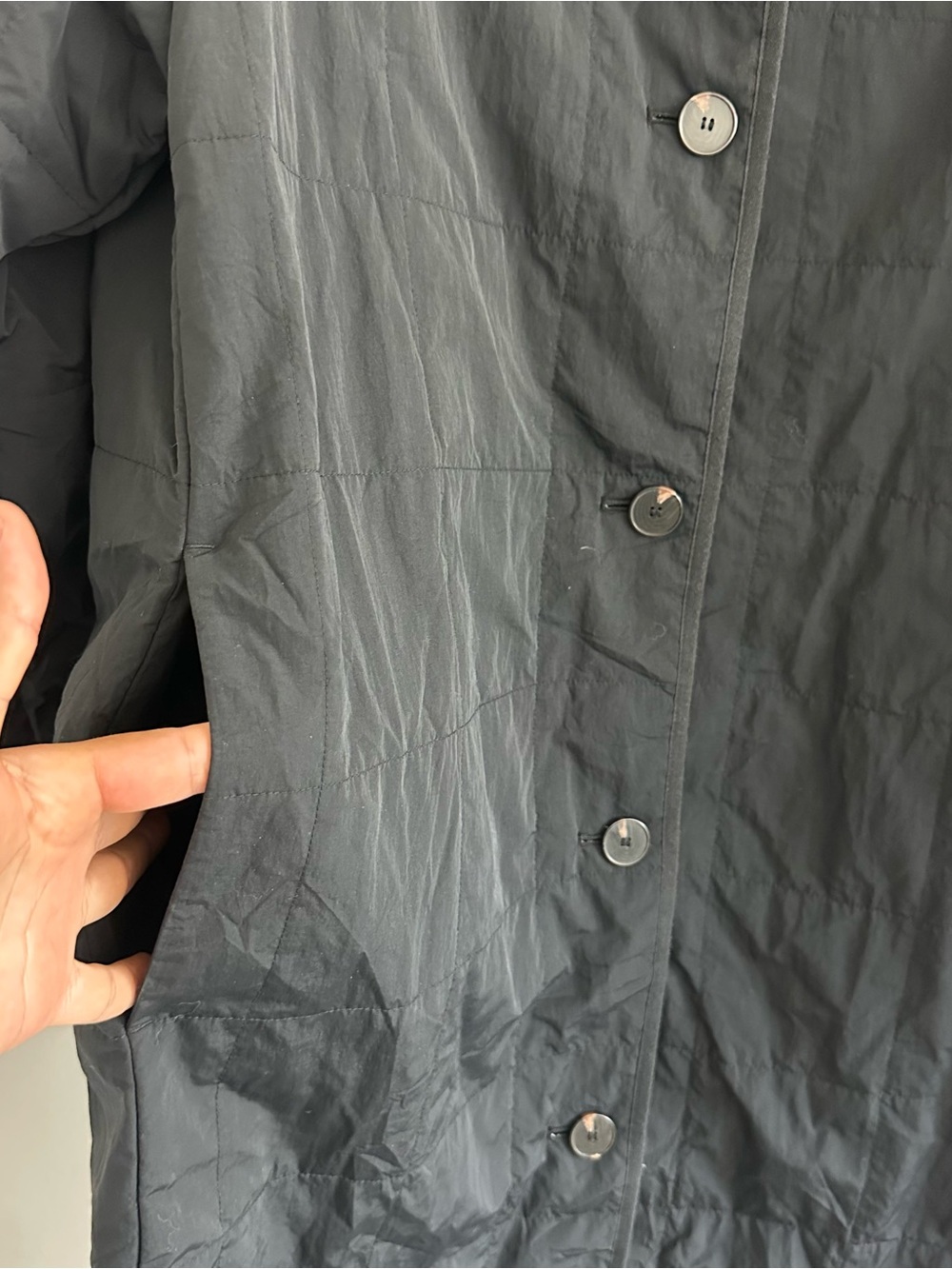 Everlane The Renew Quilted Long Liner Coat Size: L - Picture 6 of 11